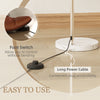 HOMCOM Floor Lamp for Living Room, Modern Standing Lamp with Shade & Foot Switch for Bedroom, Office, Orange