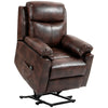 HOMCOM Faux Leather 70  Electric Riser Recliner Chair, Dark Brown