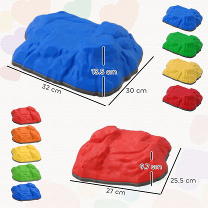 AIYAPLAY Balance Stepping Stones for Kids with Non-Slip Bottom in Multi Colour