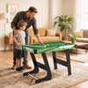 SPORTNOW 104cm Folding Mini Pool Table Set with 2 Cues, 16 Balls, Chalk, Triangle, Brush, Green