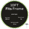 SPORTNOW Trampoline Replacement Mat with Spring Pull Tool, 54 V-Hooks, for 10ft Trampoline using 14cm Springs, Green