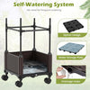 Raised Garden Bed Planter Box with Obelisk Trellis 200 cm-Black