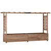 Raised Garden Bed with 2-Sided Trellis and Hanging Roof-Rustic Brown