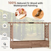 Raised Garden Bed with 2-Sided Trellis and Hanging Roof-Rustic Brown