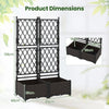 Raised Garden Bed with Trellis Self-Watering Elevated Planter Box with Drain Holes-Set of 2