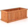Raised Garden Bed Wooden Planter Box with Detachable Bottom-Orange