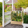 Raised Garden Bed with Arch Trellis-Natural