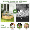 Raised Garden Bed with Critter Guard Fence and Grow Grid