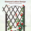 Raised Garden Bed with Trellis and Self-Watering System-Brown