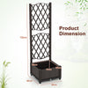 Raised Garden Bed with Trellis and Self-Watering System-Brown