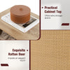 2-in-1 Rattan Shoe Cabinet with Bench and 3 Adjustable Shelves-Natural