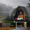 Outsunny 5-6 Man Dome Camping Tent - Light Grey and Black
