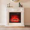 18 Inches Recessed Fireplace Heater with Remote Control and Adjustable Flame Colors