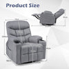 Recliner Chair with Massage and Heat Nursery Rocking Chair with 360° Swivel Function-Grey