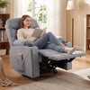 Recliner Chair with Massage and Heat Nursery Rocking Chair with 360° Swivel Function-Grey