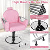 Reclining Salon Chair for Hair Stylist-Pink