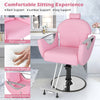Reclining Salon Chair for Hair Stylist-Pink