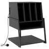 Record Player Stand with Charging Station Turntable Stand with Vinyl Storage Holder-Black