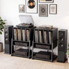 Record Player Stand with Charging Station Turntable Stand with Vinyl Storage Holder-Black