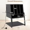 Record Player Stand with Charging Station Turntable Stand with Vinyl Storage Holder-Black