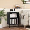 Record Player Stand Turntable Stand with Charging Station-Black
