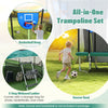 Rectangle Outdoor Trampoline 317 x 255 cm Backyard Trampoline-Green
