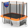 Rectangle Outdoor Trampoline 317 x 255 cm Backyard Trampoline-Orange