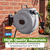 Retractable Garden Hose Reel 1.5 cm x 15 m Heavy Duty Wall Mount Hose Reel-Grey
