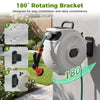 Retractable Garden Hose Reel 1.5 cm x 15 m Heavy Duty Wall Mount Hose Reel-White