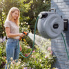 Retractable Garden Hose Reel 1.5 cm x 20 m Heavy Duty Wall Mount Hose Reel-Grey