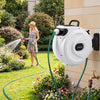 Retractable Garden Hose Reel 1.5 cm x 30 m Heavy Duty Wall Mount Hose Reel-White