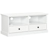 HOMCOM Modern TV Unit Cabinet for TVs up to 45 Inches, TV Stand with Drawers, Open Shelves, Cable Holes for Living Room, White