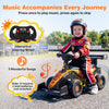 Ride on Car Toddler Sliding Car with 3 Songs Under-Seat Storage-Orange