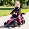 Ride on Car Toddler Sliding Car with 3 Songs Under-Seat Storage-Pink