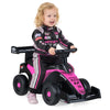 Ride on Car Toddler Sliding Car with 3 Songs Under-Seat Storage-Pink