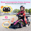 Ride on Car Toddler Sliding Car with 3 Songs Under-Seat Storage-Pink