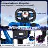 Ride on Drift Car for Kids 2-In-1 Go Kart with Adjustable Seat Sound LED Lights-Blue