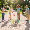 Ring Toss Game for Kids and Adults Outdoor Yard Game with 5 Rope Rings-Colourful