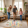 Ring Toss Game for Kids and Adults Outdoor Yard Game with 5 Rope Rings-Colourful