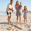 Ring Toss Game for Kids and Adults Outdoor Yard Game with 5 Rope Rings-Natural