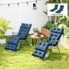 Outsunny Set of Two 190 x 56cm Sun Lounger Cushions - Navy Blue