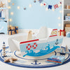 Rocking Ship for 1-5 Years Old Kids Wooden Rocking Horse Toy with Nautical Theme
