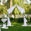 Roof-shaped Top Garden Arbor Garden Trellis Pergola with Side Crossbars-Black