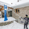 Snow Roof Rake with 4 Section Pole Wheels and Anti-slip Handle