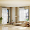 Room Divider Curtain Rod for Apartment No Drilling Required-Black