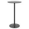 Round Bar Table with Adjustable Height and Metal Base Set of 1-Black