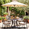 Round Patio Umbrella Base with Adjustable Knob for Yard