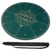 Round Poker Mat for Texas Hold'em 40 Inches Portable Anti-Slip Rubber Base Table Layout-Green
