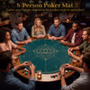 Round Poker Mat for Texas Hold'em 40 Inches Portable Anti-Slip Rubber Base Table Layout-Green