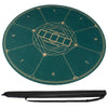 Round Poker Mat for Texas Hold'em 47” Portable Anti-Slip Rubber Base Table Layout-Green